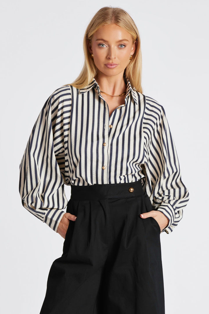 Aly Dolman Sleeve Striped Top