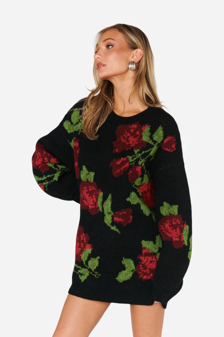 Show Me Your Mumu- Summit Sweater in Send Me Roses