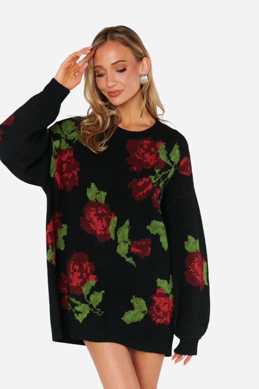 Show Me Your Mumu- Summit Sweater in Send Me Roses